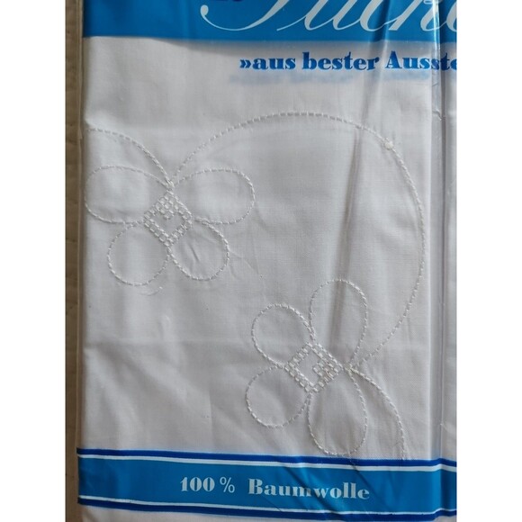 SEALED PACKAGE OF AUTHENTIC EMBROIDERED COTTON EURO SHAM SET FROM GERMANY - Picture 2 of 4